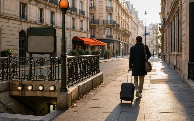Paris neighborhood base and Metro planning for a two-day itinerary.